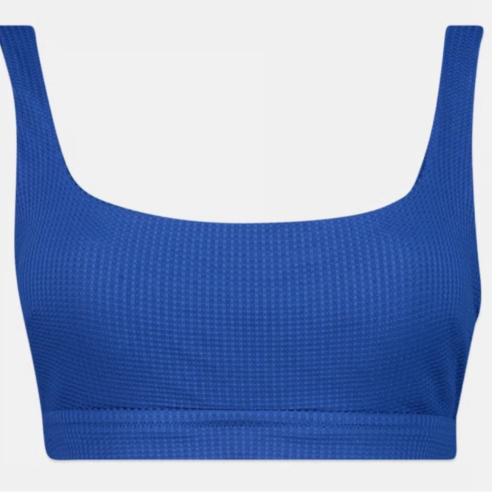New Aerie Textured Blue Minimalist Pullover Padded Bralette